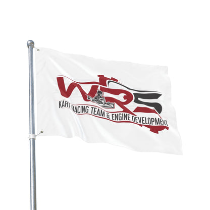 Racing Team Double-Sided Flag — Kart Racing & Engine Development Banner