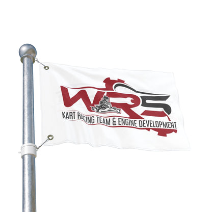 Racing Team Double-Sided Flag — Kart Racing & Engine Development Banner