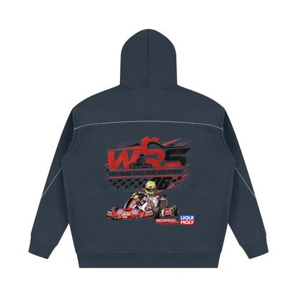 Unisex Oversized Piping Fleece Hoodie