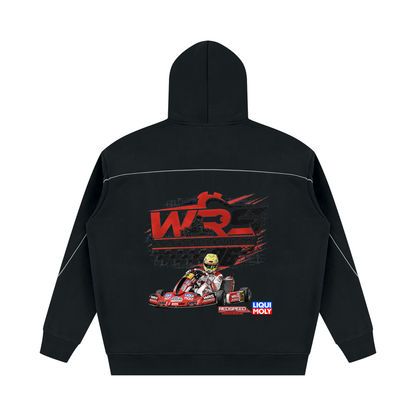 Unisex Oversized Piping Fleece Hoodie