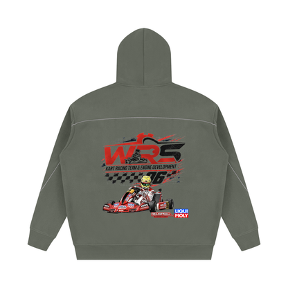 Unisex Oversized Piping Fleece Hoodie